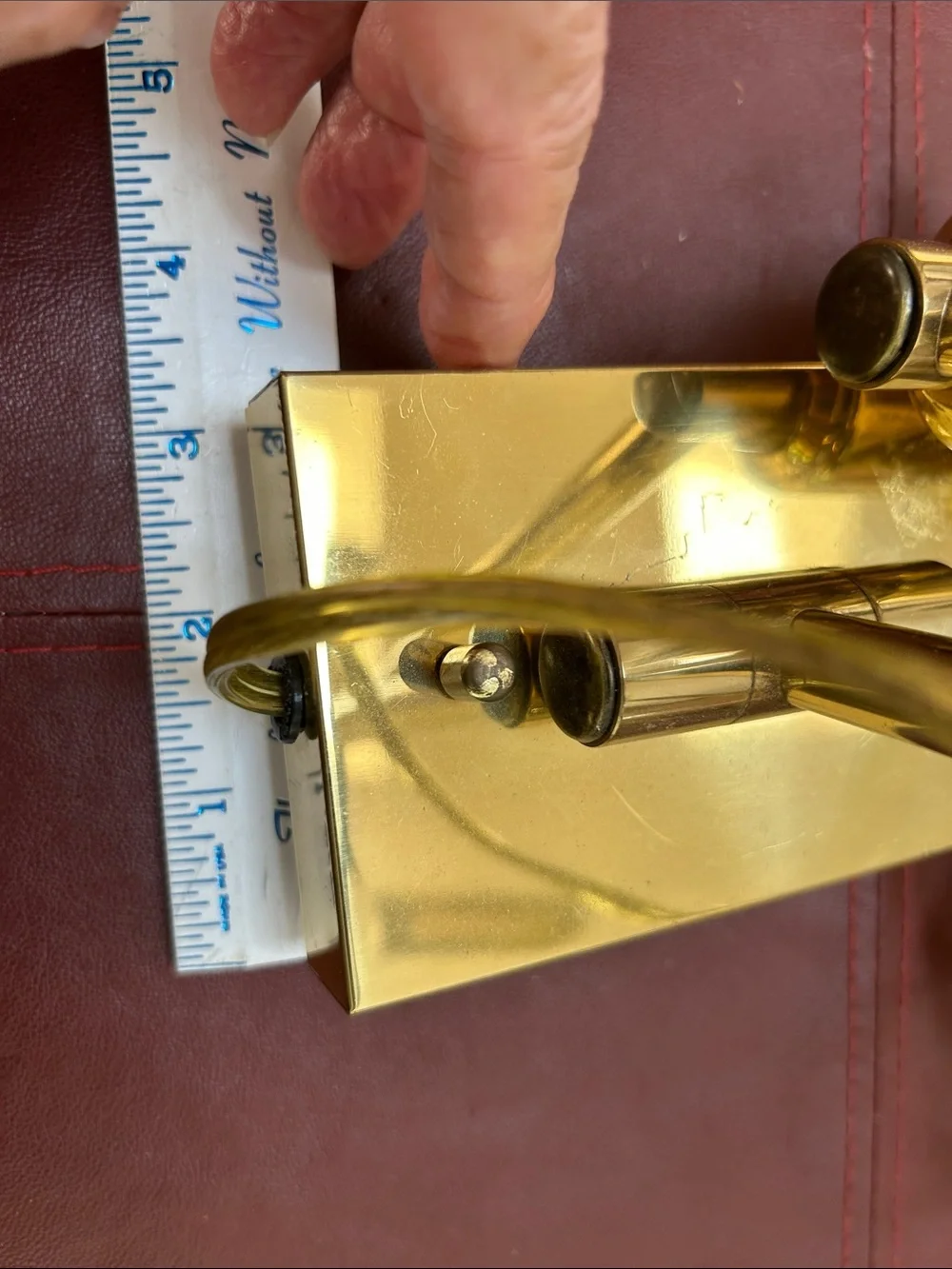 Brass Finish WALL Lamp - swivels out to 19”/folds halfway to 10”/ and then flat.